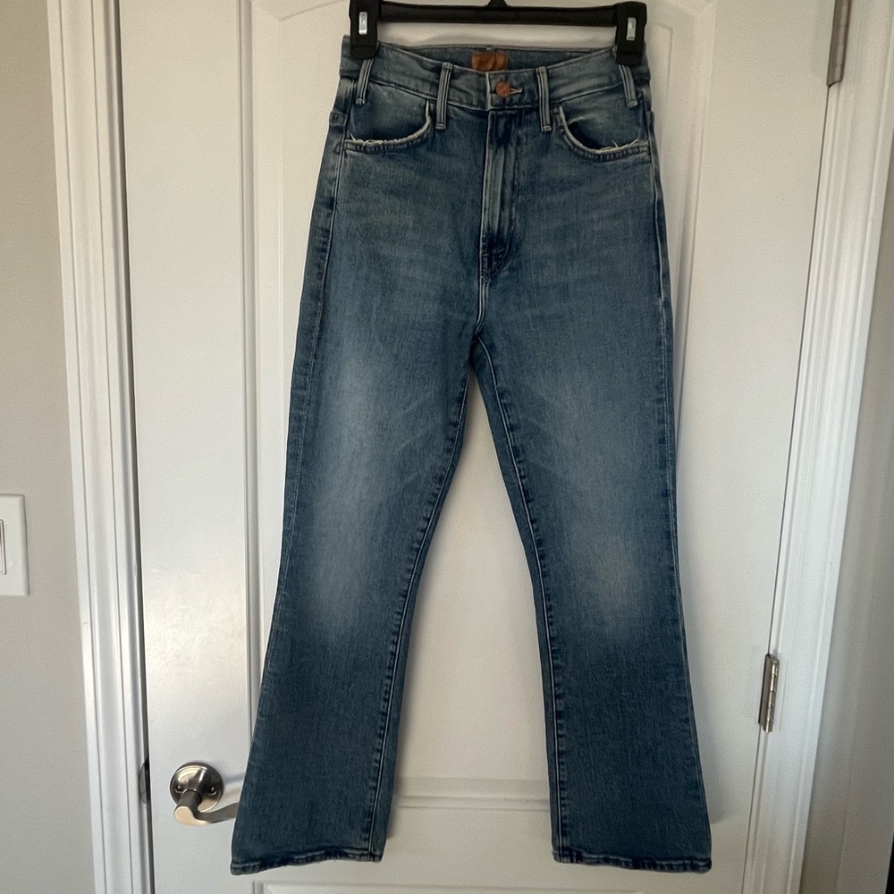 MOTHER Jeans - The Hustler Ankle - Cropped Flare Leg in Scenic Route - Size 25 - Picture 2 of 12